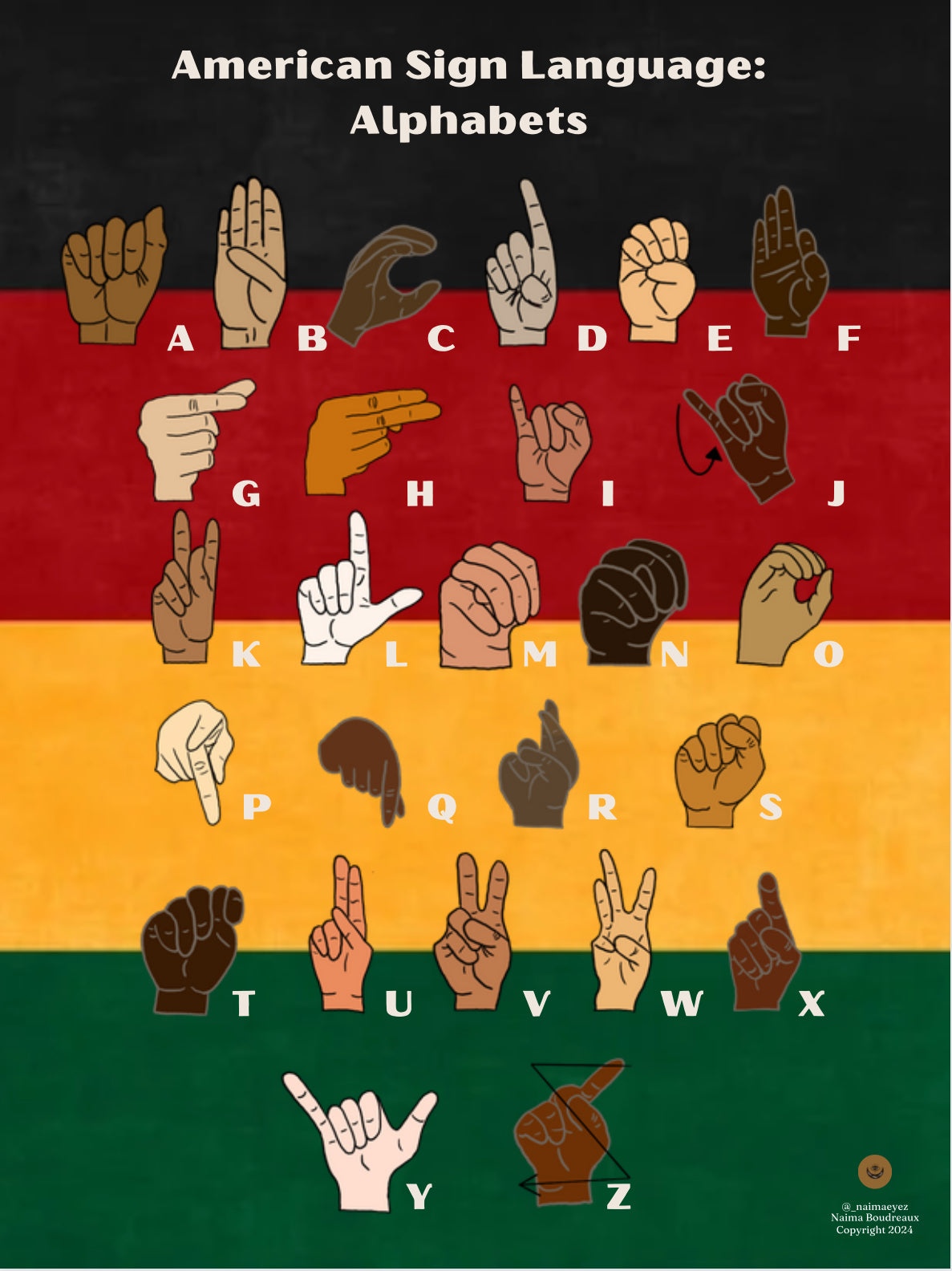 Upgraded ABC Poster 3.0- American Sign Language